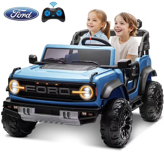 Conchico 24V 2 Seater Licensed Ford Bronco Powered Ride-On Truck, Kids Ride on Toys with Remote Control & Seatbelt