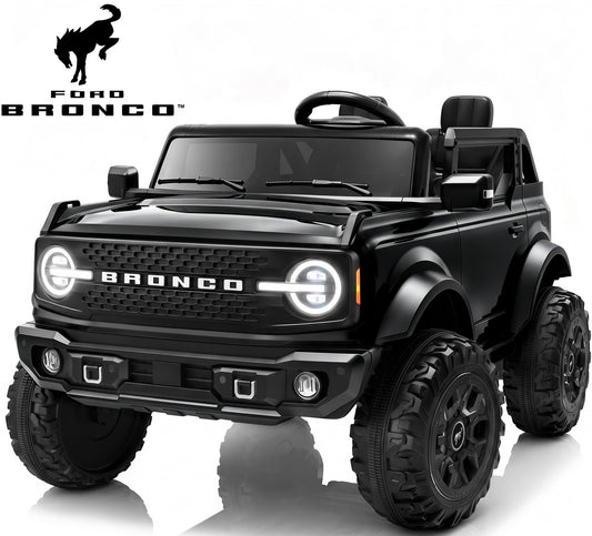 Conchico 24V Licensed Ford Bronco 2 Seater Powered Ride on Car with Remote, LED Lights & Bluetooth, 4-Wheel Suspension