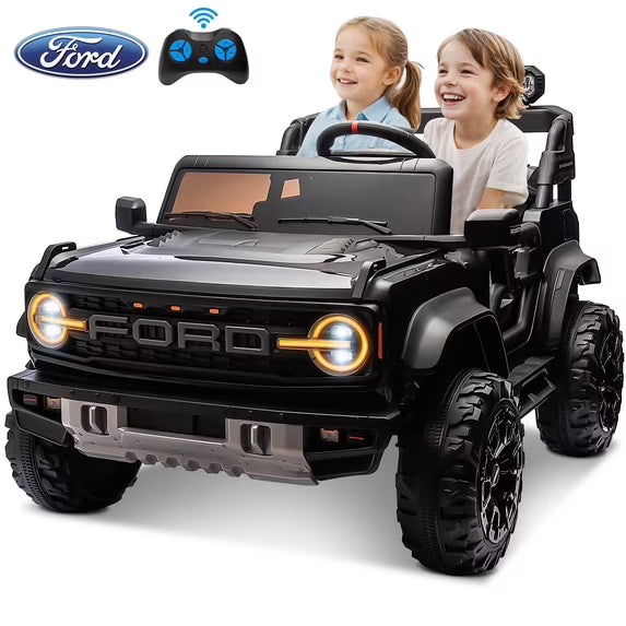 Conchico 24V 2 Seater Licensed Ford Bronco Powered Ride-On Cars with Remote, Electric Cars Riding Toys for Boys Girls 3-8