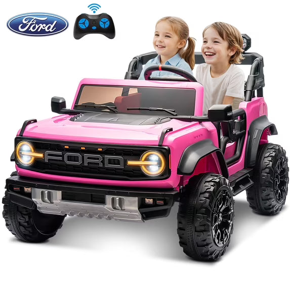 Conchico 24V 2 Seater Licensed Ford Bronco Powered Ride-On Cars with Remote, Electric Cars Riding Toys for Boys Girls 3-8