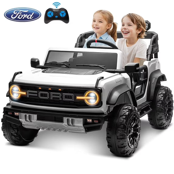 Conchico 24V 2 Seater Licensed Ford Bronco Powered Ride-On Cars with Remote, Electric Cars Riding Toys for Boys Girls 3-8