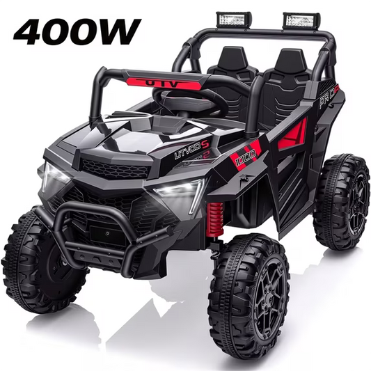 24V 400W Kids Ride On Electric UTV Car with Remote Control, Ride on Toys with Advanced Center Panel, Music, Bluetooth, LED Lights, Gift for Boys Girls 3+