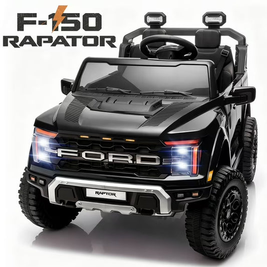 24V Ride On Toys for Big Kids 2 Seater, Ford F150 Electric Car for Kids, Battery Powered Kids Ride On Car to Drive, Toddler Car with Bluetooth LED Light for Boys Girls 3-8