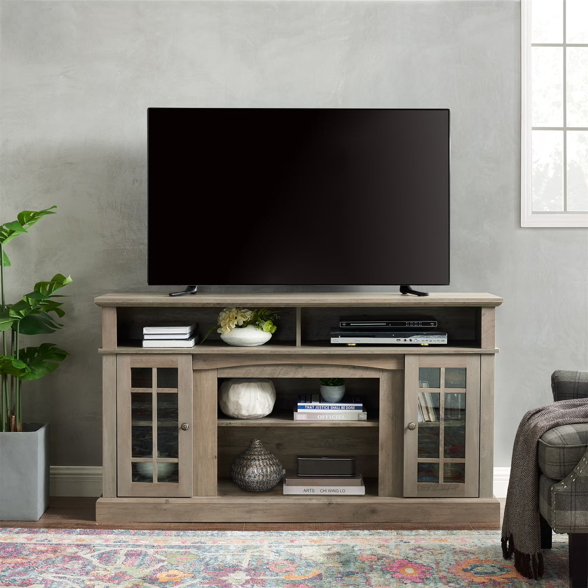 TV Stand for 65 Inch TV, TV Stands Console for Living Room, Modern Entertainment Center with Cabinet & Shelves Storage Space